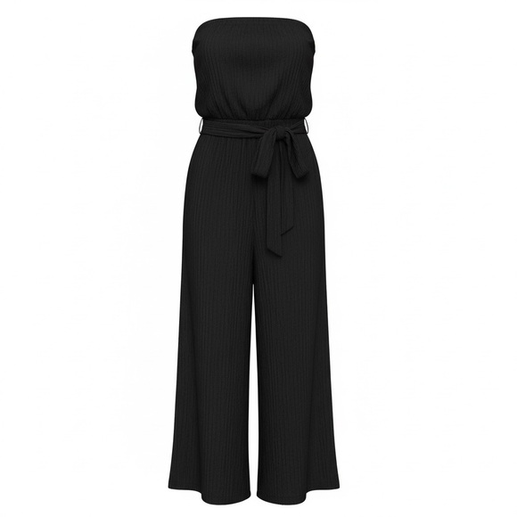 Cosmic Beauty Chic Black Strapless Jumpsuit Large - Picture 4 of 10